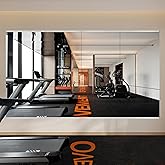 EVORALIS Gym Mirror for Home Gym Wall, 56''x16''x4PCS, Large Full Body Tempered Glass Mirror, Frameless Wall Mirror, for Home