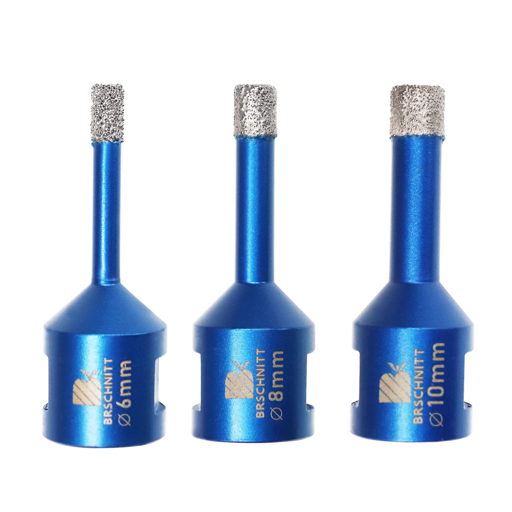 Diamond Drill Bit 6mm 8mm 10mm,BRSCHNITT M14 Vacuum Brazed Diamond Tip Drill Bit for Tile Porcelain Stoneware Ceramic Marble Granite Drilling(3pcs/set) — image 1