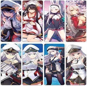 Amazon Com Bowinr 8pcs Azur Lane Bookmarks Japanese Anime Bookmark For Women Men Kids Students And Teachers Style 08 Office Products