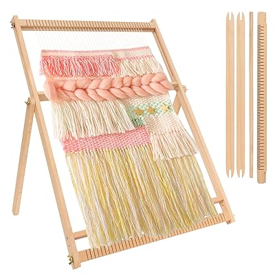 Buy 19 5 X 27 5 Wooden Tapestry Weaving Loom Kit Detachable Multi Craft Weaving Frame Loom With Stand For Diy Handicrafts Kids Beginners Experts Holiday Gift Online In Netherlands B08thqj5jp
