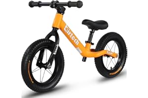 BIRTECH 12" Balance Bike for 2, 3, 4, 5 Year Old Boys and Girls, Lightweight Nylon Frame Toddler Training Bike No Pedal Bikes for Kids with Adjustable Seat and Air Tires