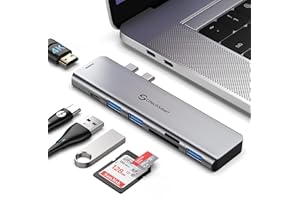 USB C Hub Adapter MacBook - UtechSmart 7 in 2 MacBook Pro/Air Accessories Multiport Adapter with Thunderbolt 3 Port, 100W PD 4K@30Hz, 40Gbps 4K HDMI, 3*USB3.0 Data Port SD and MicroSD Card Reader