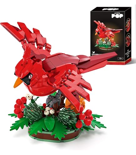 Amazon.com: Sinuraii Northern Cardinal Building Block Set, Male