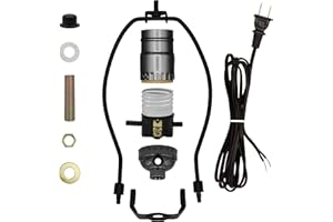 Creative Hobbies ML93HK Black Finish Make-A-Lamp Kit with All Parts Needed and Instructions for DIY Lamp Design or Repair