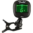 Fender FT-1 Professional Guitar Tuner Clip On, with 1-Year Warranty, Full-Range Chromatic Guitar Tuner with Dual-Rotating Hin
