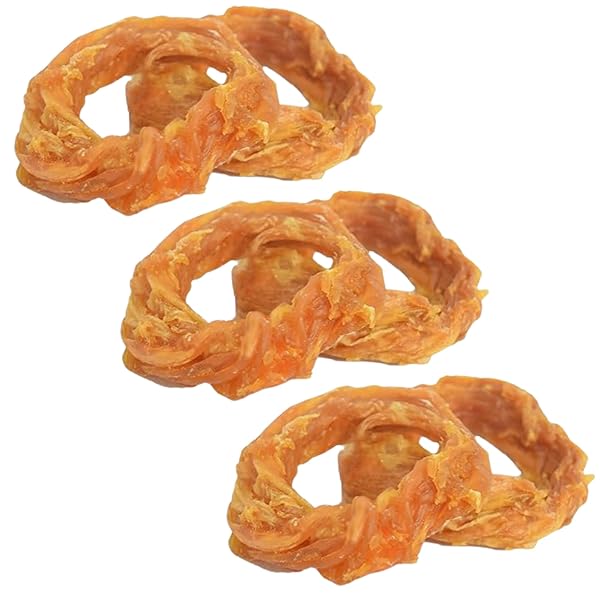 ULTRA CHEWY TURKEY TENDON RINGS FOR DOGS – PREMIUM ALL-NATURAL TENDONS, HYPOALLERGENIC TREATS, EASY TO DIGEST, ALTERNATIVE TO RAWHIDE (6 PACK)