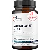 Designs for Health Annatto-E 300mg Tocotrienols, 30 Softgels | DeltaGold Vitamin E Complex Supplement, Delta + Gamma Tocotrienols, Cardiovascular, Healthy Aging + Antioxidant Support