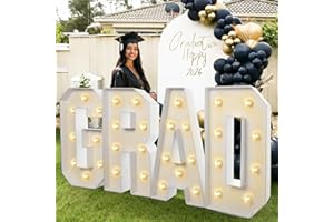 2026 Graduation Decorations - 4FT Large PRE-CUT GRAD Marquee Letters Kit