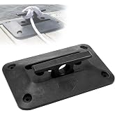 Dock Retractable Cleat Seat, 6" Folding Dock Cleats for Boat, Marine-Grade | Non-Slip Black Boat Cleat, Universal Fit Flip Cleat for Secure Mooring, Fits dock Lines Up to 1/2", Nylon Cleat for Saltwater