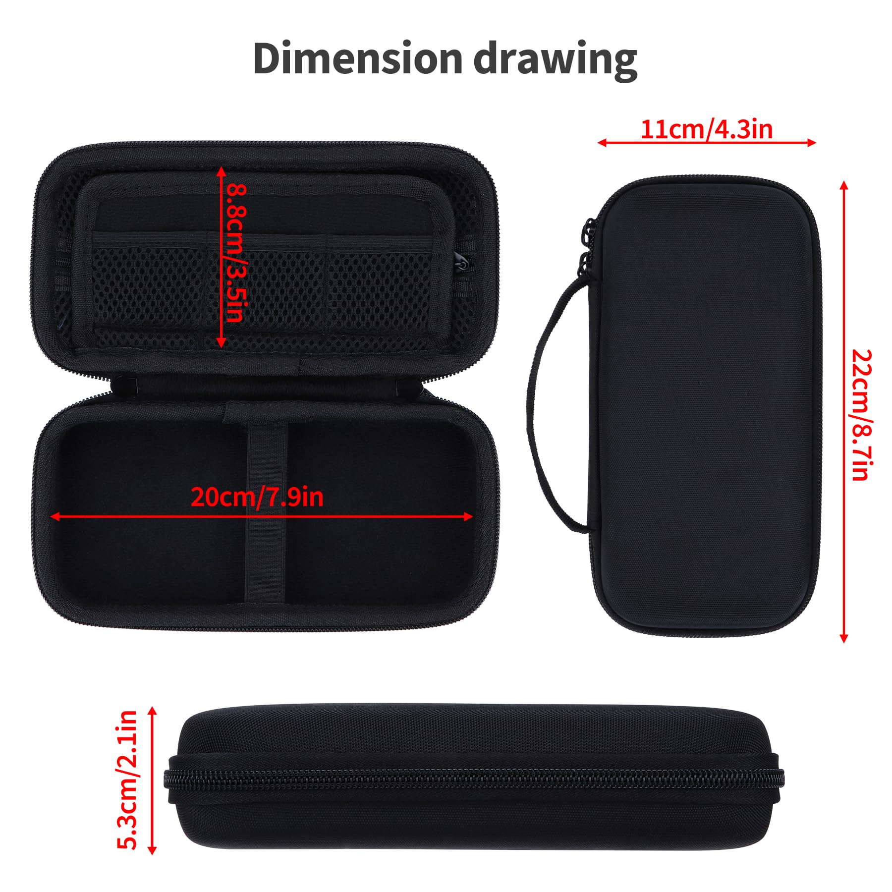Peyyargo Storage Case Compatible with Texas Ti-84 Plus CE/TI-84 Plus/TI-Nspire CX II CAS/TI-Nspire CX II/TI-83 Plus/TI-89 Titanium/TI-85/TI-86 Calculator (Black)