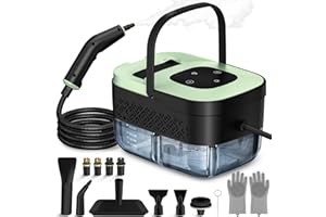 WSRYYCC Steam Cleaner, Portable Steamer for Cleaning with 15pcs Accessories, 6-Level Adjustable, 15s Heat-Up, Handheld Steam Cleaner for Home, Tile, Grease, Dirt, Car Detailing, Christmas Gifts for Women, Men