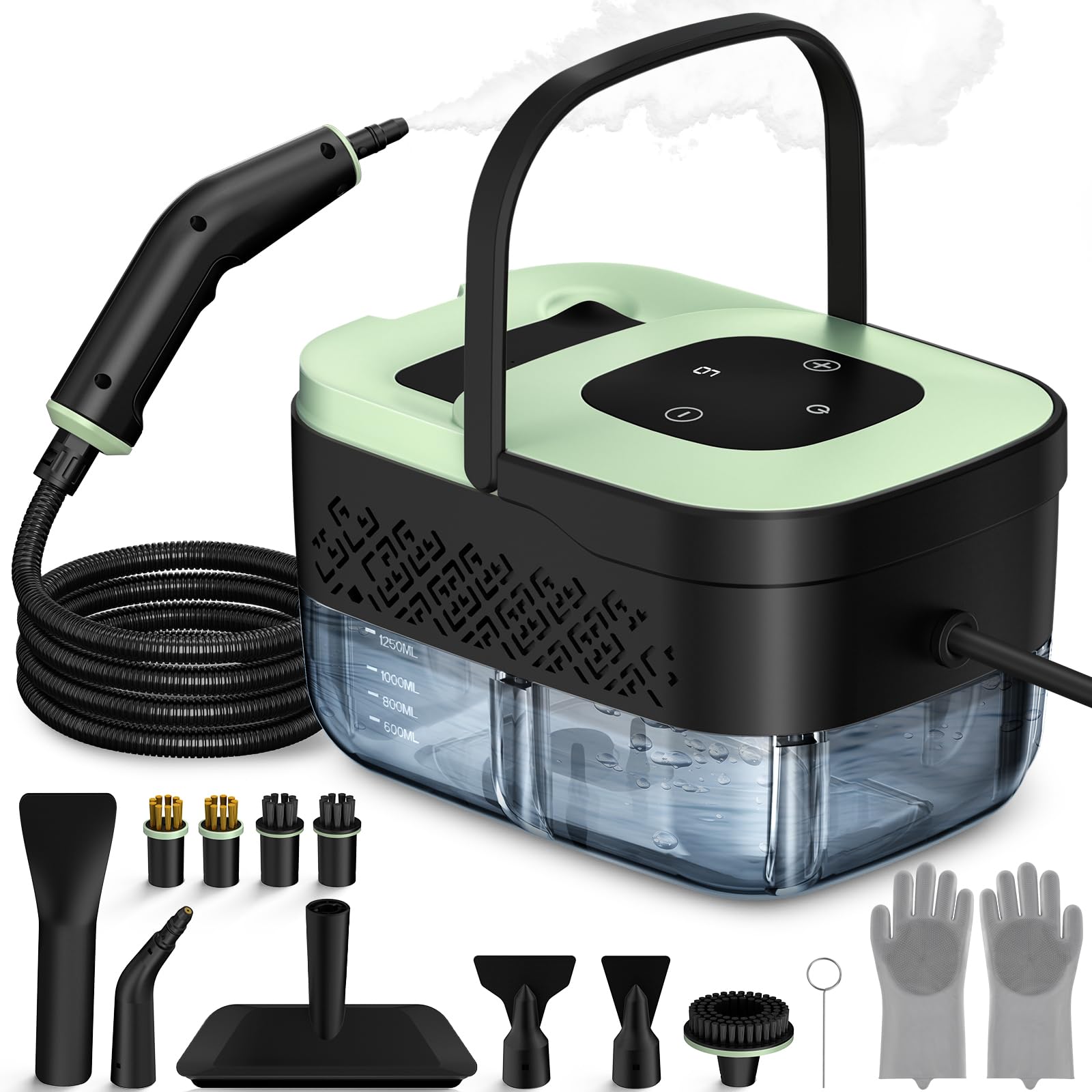 Photo 1 of ***FOR PARTS ONLY/ HEATS UP BUT DOESN'T PRODUCE STEAM**** Steam Cleaner, Portable Steamer for Cleaning with 15pcs Accessories, 6-Level Adjustable, 15s Heat-Up, Handheld Steam Cleaner for Home, Tile, Grease, Dirt, Car Detailing, Christmas Gifts for Women, 