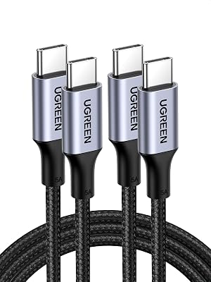 Lot de 2 Câble USB C PD3.0 100W 5A 20V Charge Rapide (1M)