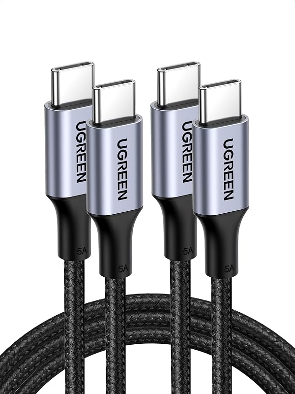 Lot de 2 Câble USB C PD3.0 100W 5A 20V Charge Rapide (1M)