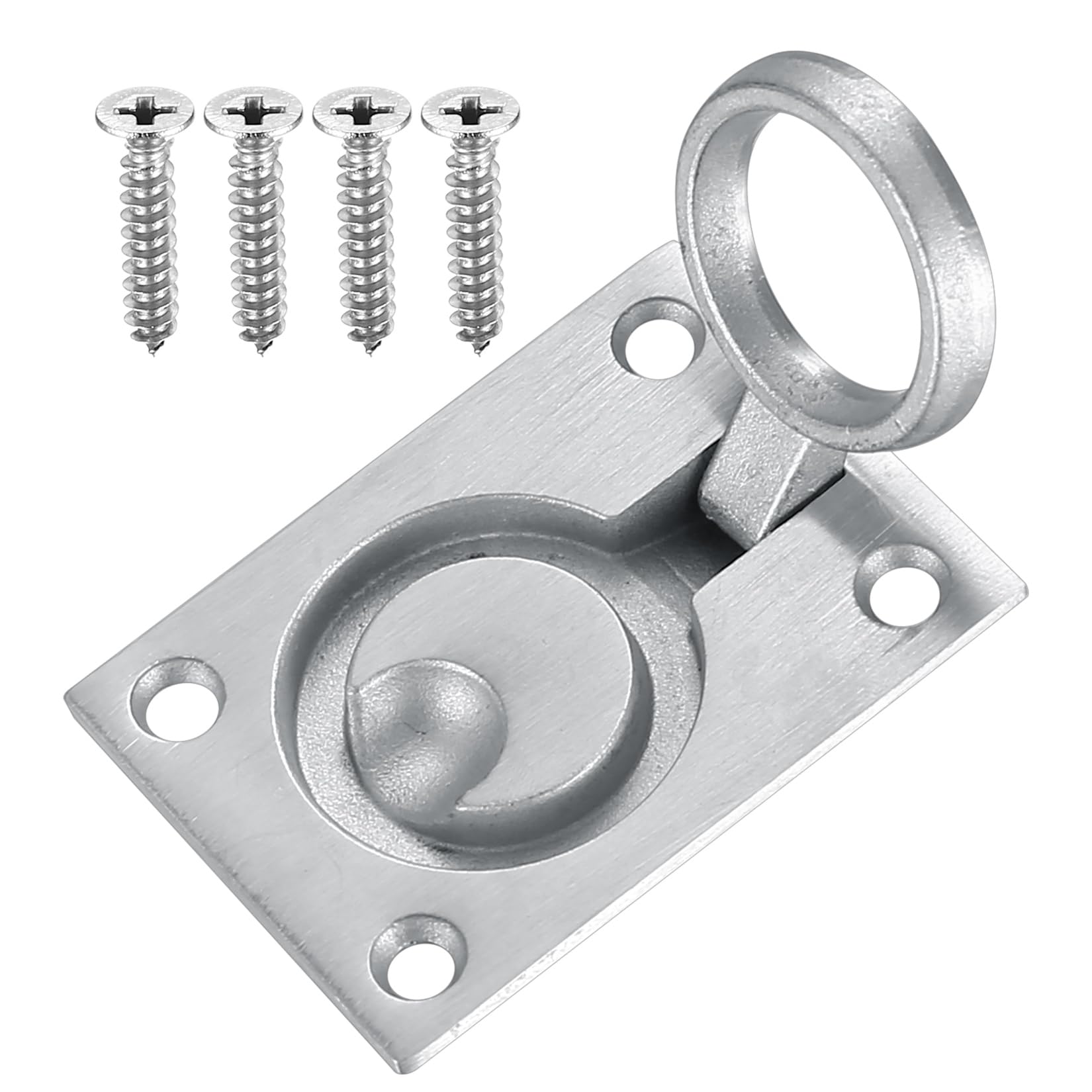 ANBEEISS Flush Ring Pull Handles, Stainless Steel Recessed Flush Ring Plull Handle, Hidden Flush Lift Pull Handles, Pocket Sliding Door Handles for Kitchen Cupboard Hatch Locker Boat Hatch Latch