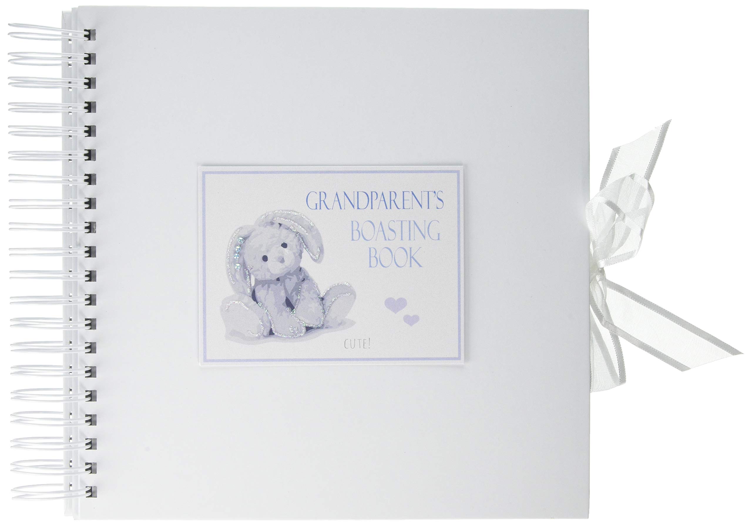 White Cotton Cards Blue Grandparent's Boasting Memory Book (NRB2C), of
