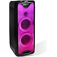 Gemini Bluetooth Party Speaker 800W with LED Lights, Dual 6.5” Woofers, Mic & Guitar Inputs, TWS Pairing, USB/FM/AUX/Bluetooth Playback, 16 Hr Battery – Portable Speaker for Parties (GLS-550)