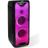 Gemini Portable Party Speaker, LED Lights, Mic in, 16-Hr Play (GLS-550) | Portable party speaker, dual 6.5" - LED light show, mic &amp; guitar in - 16 hr battery - TWS pairing
