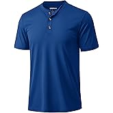 MAGCOMSEN Men's Henley Short Sleeve Shirt UPF 80+ Lightweight T-Shirts Moisture Wicking Tee Casual Summer Basic Solid Shirt