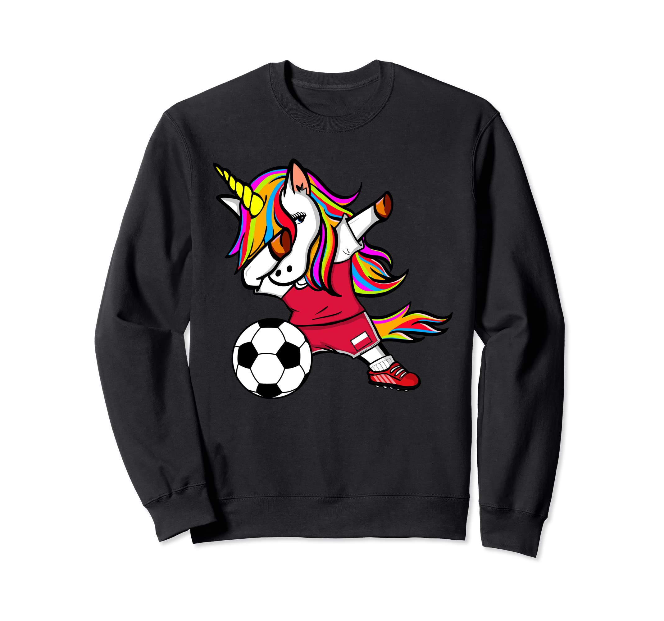 Dabbing Unicorn Poland Soccer Fans Jersey Polish Football Sweatshirt