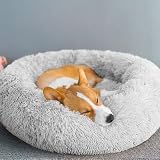 UUEMB Calming Donut Dog Cat Bed 50cm Small Pets Plush Cushion Washable view 8