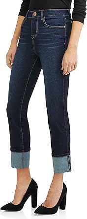 womens wide cuff jeans