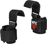 WFX Weight Lifting Hooks Non-Slip Rubber Grips 8mm Neoprene Padding 600 lbs view 2