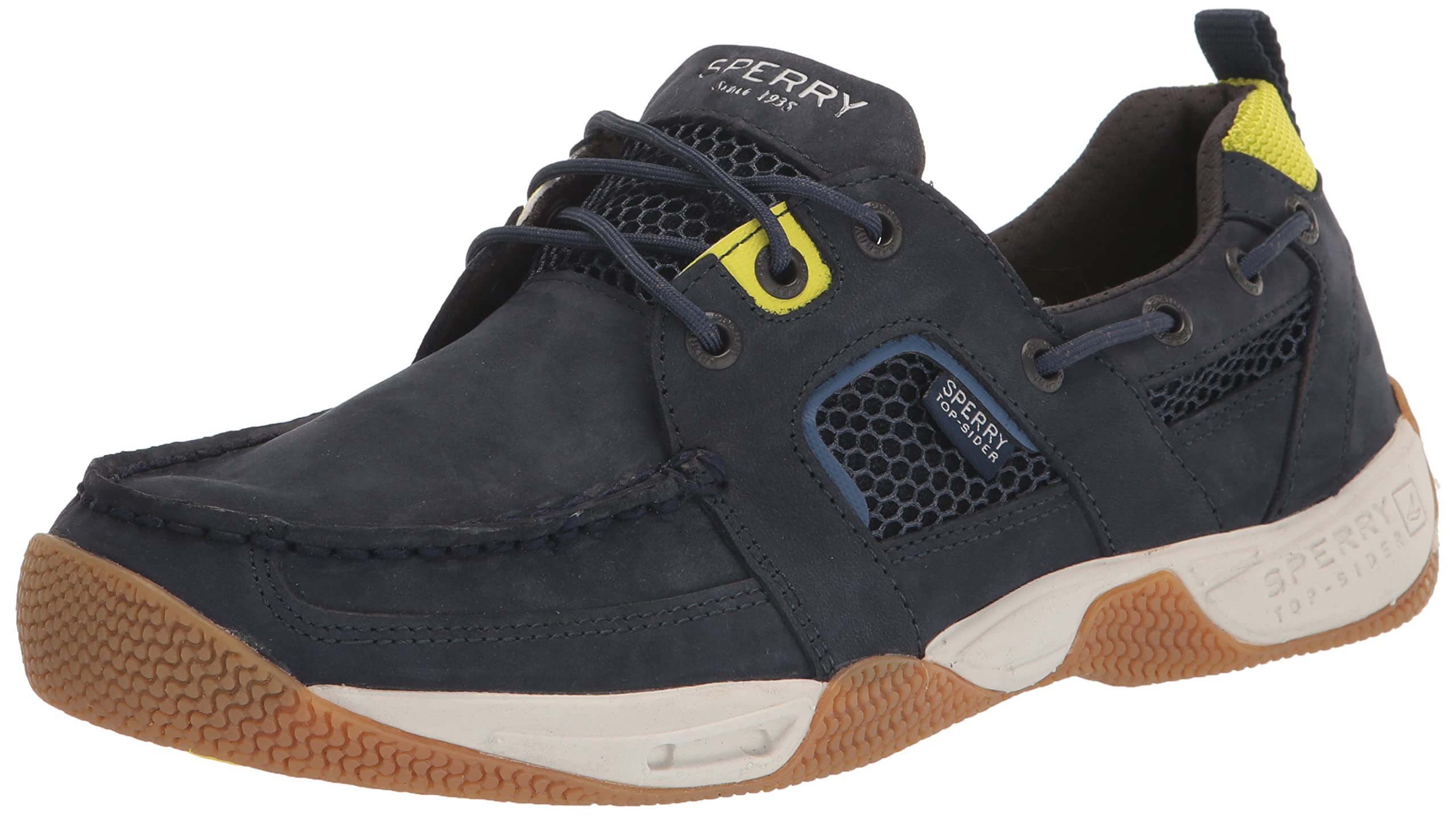 Sperry Mens Footwear Men’s Sea Kite Sport Moc Boat Shoe, Navy Leather, 9