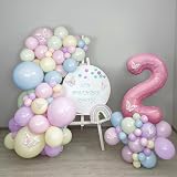 Balloon Dance Pink 2 Balloon 2nd Birthday Decorations Set 59 pc view 5