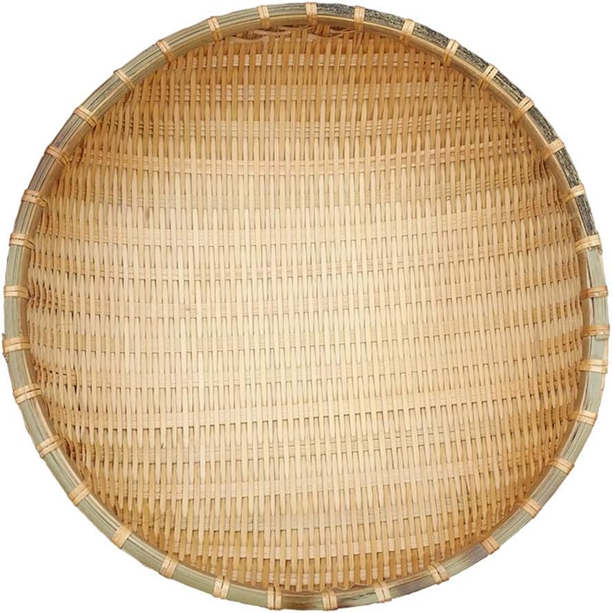 SMKF Small Kichen Baskets for Bread, Fruits and Veggies Pure Natural Bamboo Basket (21-inch)