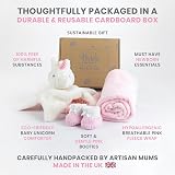 Baby Box Shop Newborn Essentials Gift Set for Girls Unicorn Comforter Pink view 2