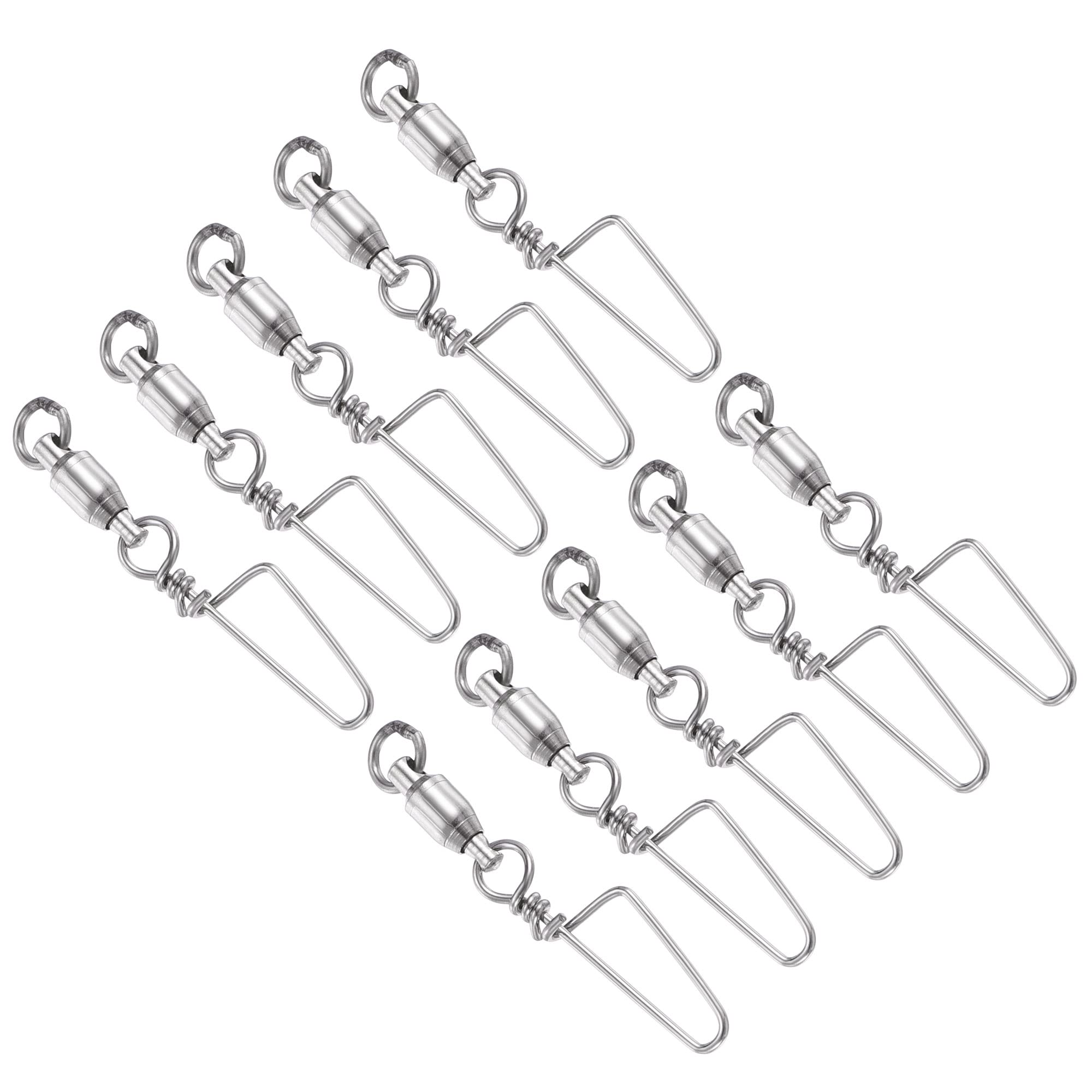 PATIKIL Fishing Snap Swivels, 40Pcs 28LBS Stainless Steel Ball Bearing Tackle for Saltwater Freshwater Fishing