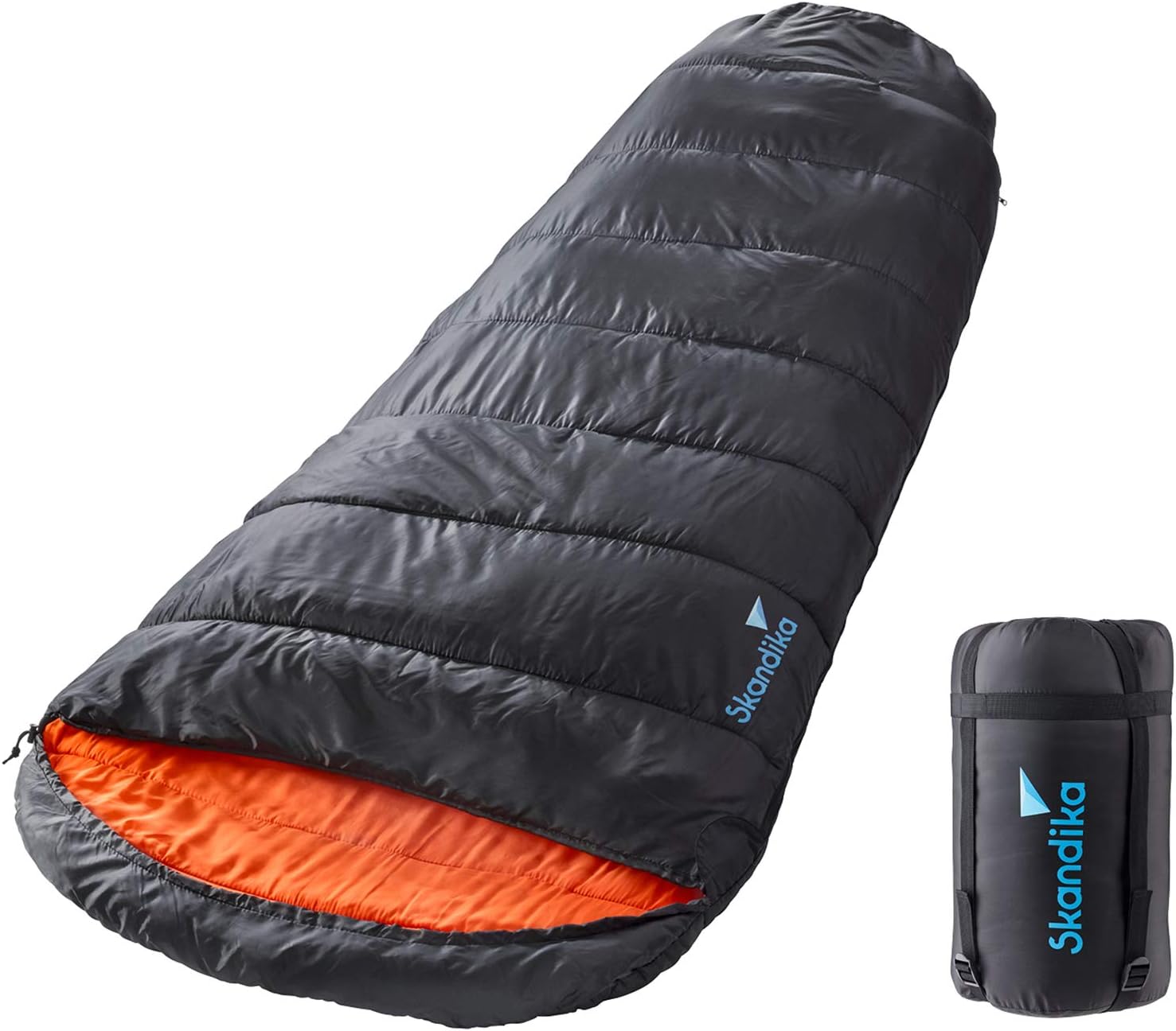 Skandika Vegas Mummy Sleeping Bag, Warm 300 gsm, Filling and Breathable for Camping, Hiking and Trekking, 220 x 110 cm/XL X-Wide