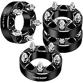 5x4.5 Wheel Spacers 1.5" Fit for Ford Mustang Ranger Explorer Jeep Wrangler Liberty Cherokee KJ TJ YJ XJ 5x114.3 Wheel Adapters 1.5 Inch 82.5mm Hub Bore 1/2x20 Studs, Black, 4PCS Hubcentric Adapters