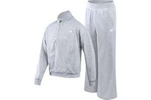 New Balance Active Girls Pants Set - 2 Piece Fleece Athletic Quarter Zip Pullover & Girls Wide Leg Pants with Pockets (7-12)