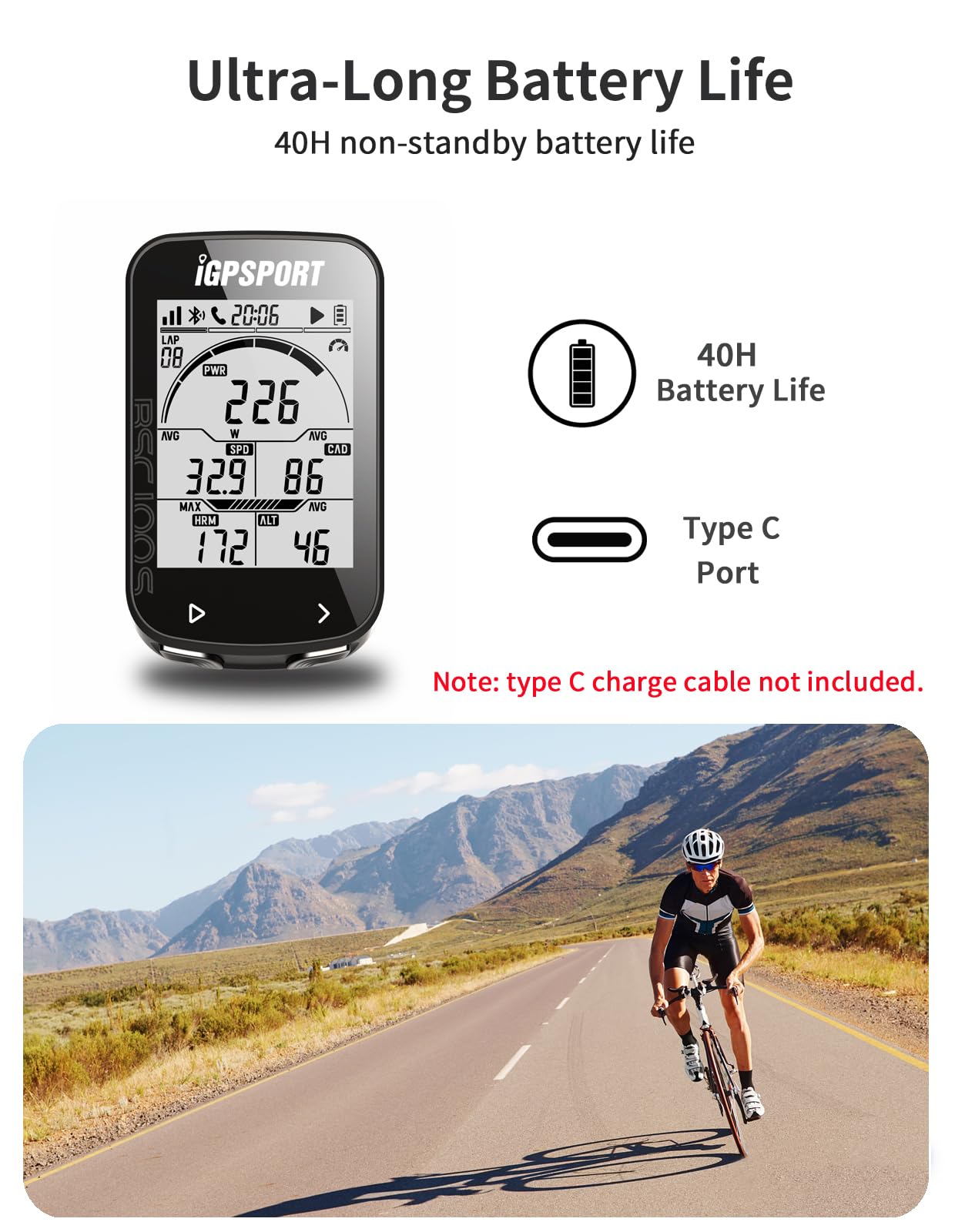 Mua iGPSPORT BSC100S Bicycle/Bike Computer Wireless, 2.6 inch LCD