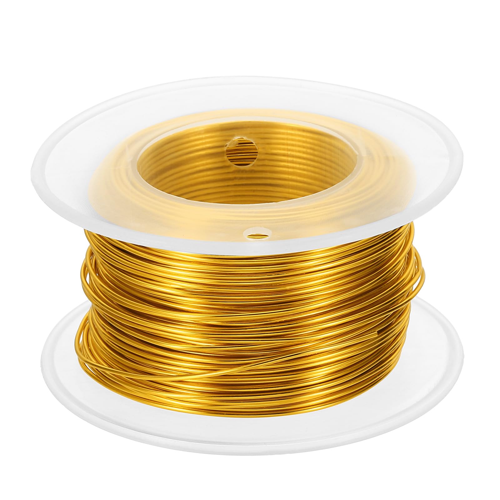 PATIKIL 20 Gauge 0.8mm Aluminum Craft Wire, 98.4Ft Metal Wire Armature Bendable Wire for Jewelry Making Metal Wrap DIY, Yellow