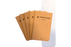 PORTAGE Small Notebook, Notepad for Field Notes, Blank Paper – Pocket Journal Field Notebook, Pocket Sized Notepad for Taking Notes, Top Bound, Durable & Flexible – 2.8 x 4.6 Inches, 64 Pages (Pack of 6)
