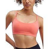Awwena Wenabutter Women’s Y-Back Sports Bra Padded Racerback Yoga Bra Buttery Soft Low Impact Thin Strap Workout Yoga Top