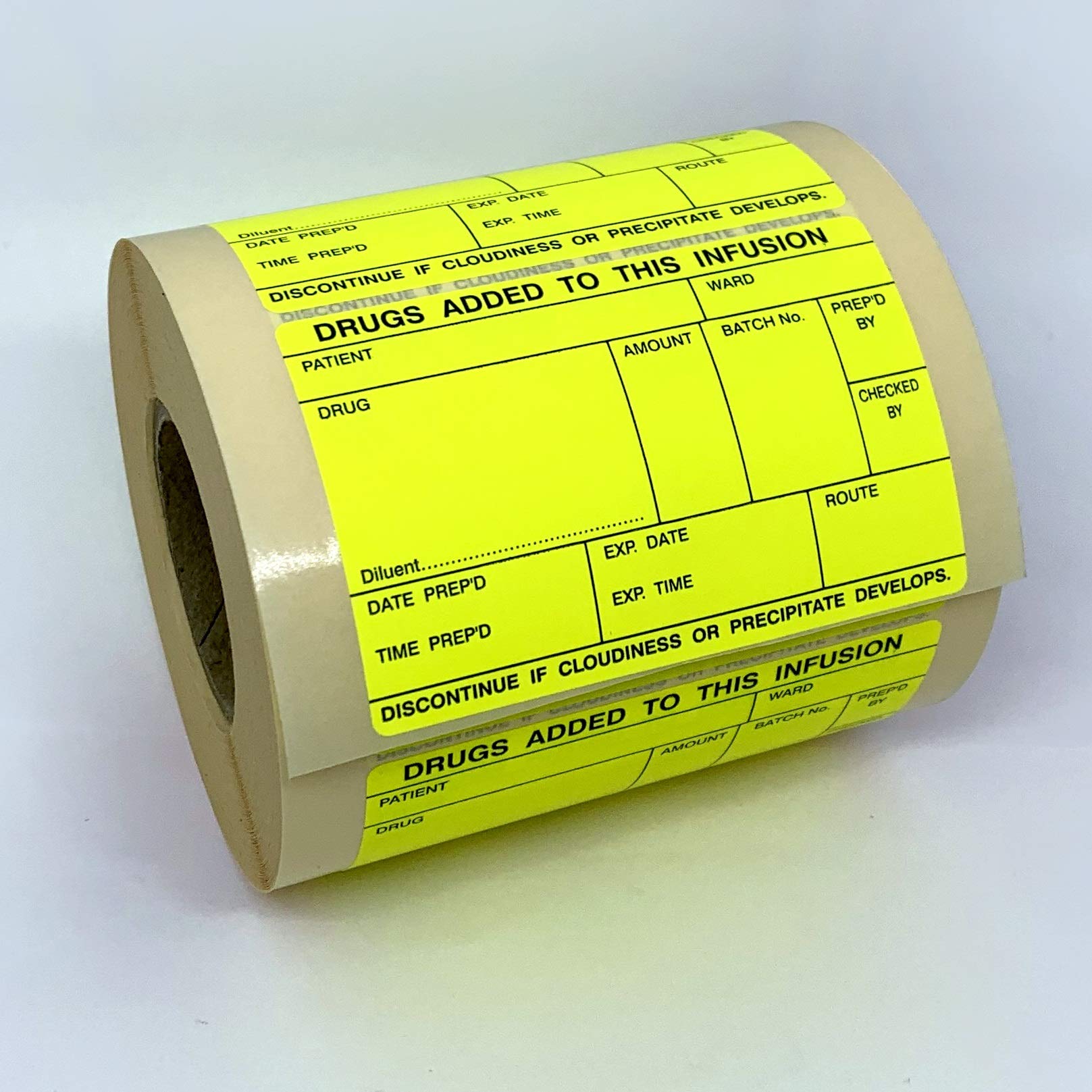 500 Drug Infusion Labels 76mm x 50mm