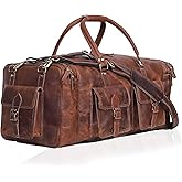 Large duffel bags for men holdall leather travel bag overnight gym sports weekend bag