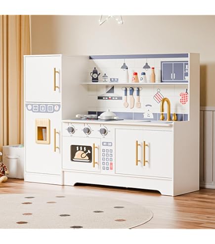 Little Tikes Costzon 2-Piece Play Kitchen, Wooden Toy Kitchen Set