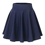 Hoerev Women Girls Short High Waist Pleated Skater