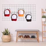 Yaocom 8 Pcs Gridwall Hat Display Rack Metal Wire Retail Shelves Black view 6