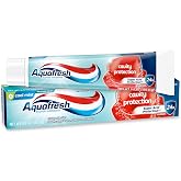 Aquafresh Cavity Protection Fluoride Toothpaste, 5.6 oz | For Healthy Gums, Strong Teeth, and Fresh Breath, Cool Mint, Helps Protect Teeth From Sugar Acids, For The Whole Family