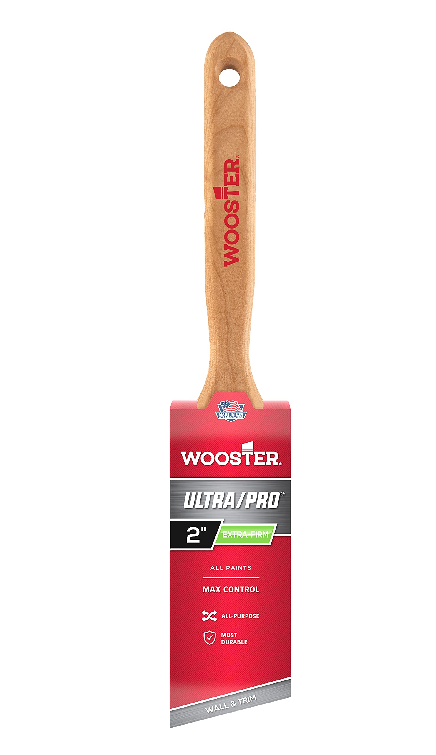 Wooster Brush 4153-2 Ultra/Pro Extra-Firm Lindbeck Angle Sash Paintbrush, 2-Inch, No Color, Black,Purple