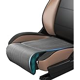 JOJOCY Car Seat Leg Extender Support Cushion, Upgraded Leather & Memory Foam Leg Rest Pad for Drivers, Office Chairs, Buses, Trains, Universal Fit, Breathable, Anti-Slip
