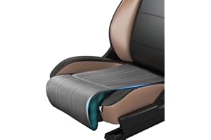 JOJOCY Car Seat Leg Extender Support Cushion, Upgraded Leather & Memory Foam Leg Rest Pad for Drivers, Office Chairs, Buses, 