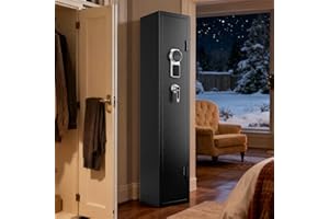 KARINI 2-3 Gun Safe, Gun safes for Home Rifle and Pistols, Gun Safe for Guns with Quick Access, Gun Safes for Rifles and Shotguns with Removable Gun Racks and Pockets