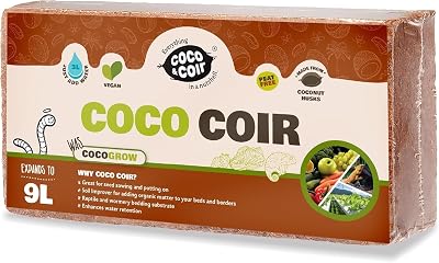 Coco&Coir 100% Natural Organic Coconut Coir Compost Brick 9L